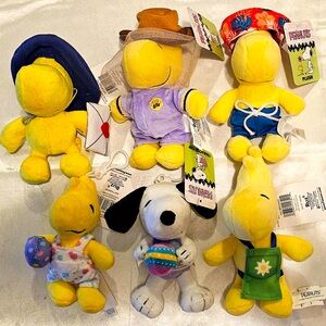 6 Peanuts/Woodstock Character Plush